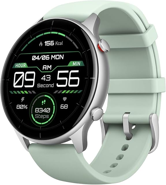 Amazfit GTR 2e Smartwatch Fitness Watch with Heart Rate, Sleep, Stress and SpO2 Monitor, Sports Watch with 90 Sports Modes, 24 Day Battery Life, 5 ATM Waterproof, Voice Control, Green