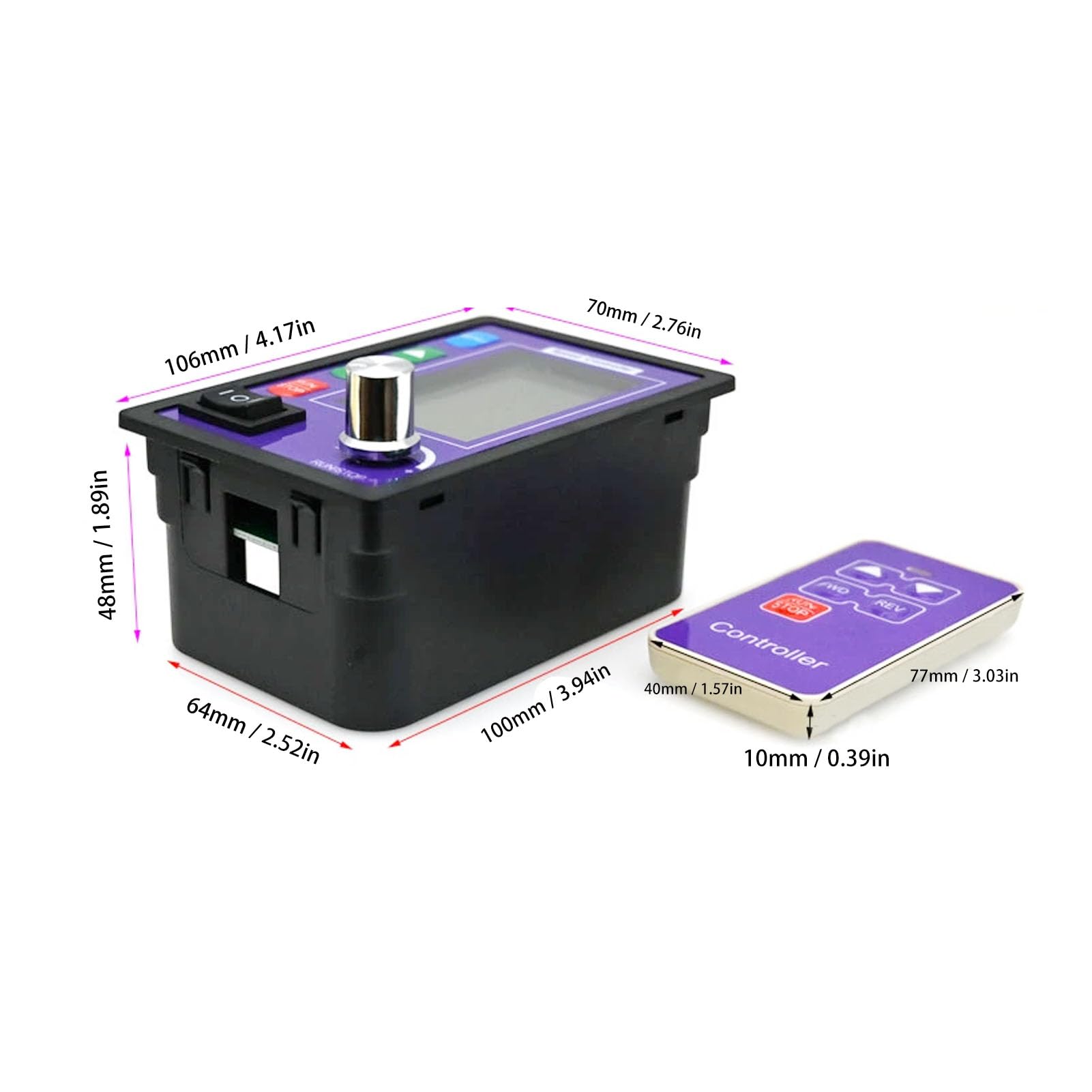 Controller per motore DC Mtlavishness con telecomando wireless, funzione reversibile CW CCW, monitoraggio della corrente in tempo reale, display LCD trasparente, controllo tramite