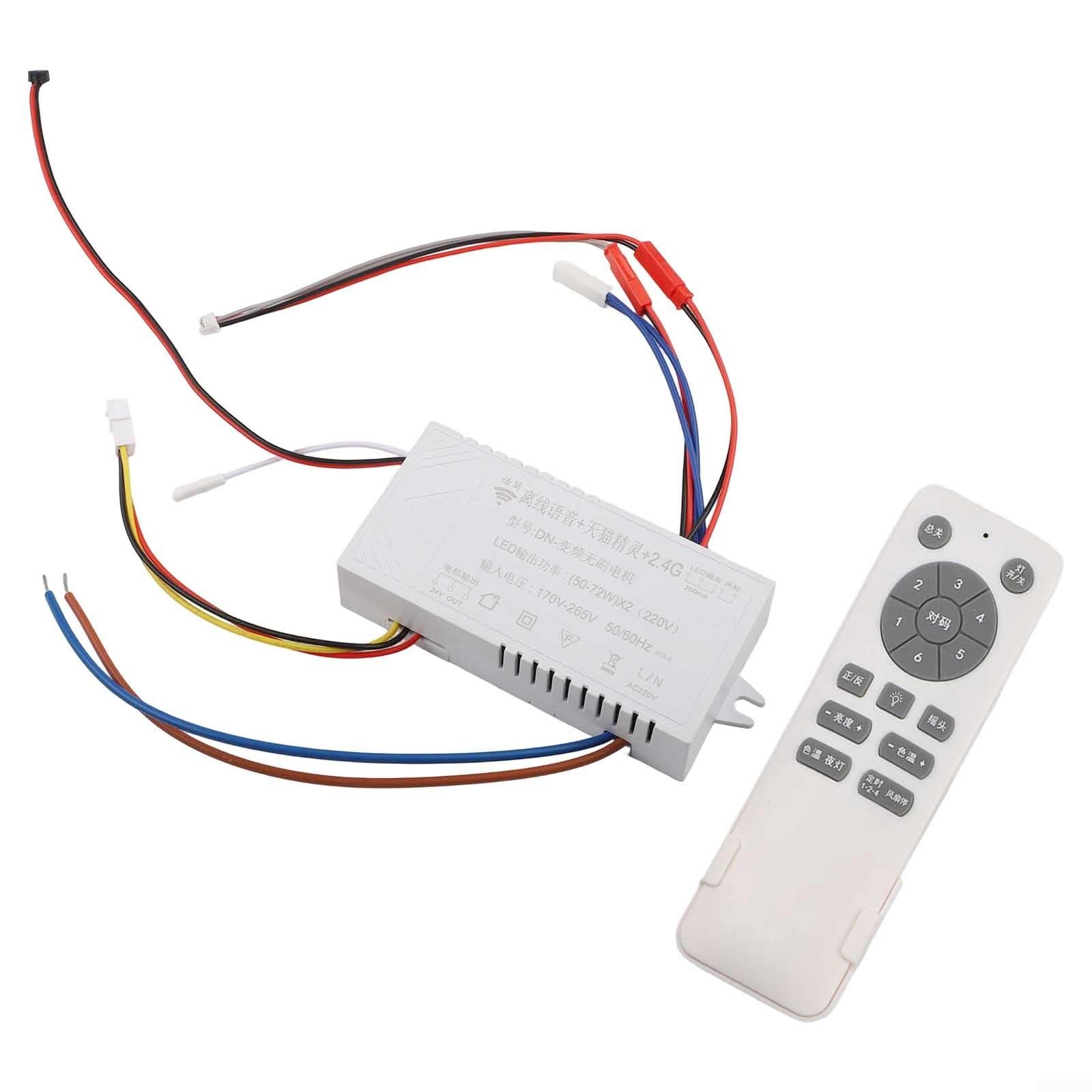 Telecomando di Ricambio Senza Fili per Ventilatore a Soffitto e Luce, Variabile per Controller di Motore DC a Frequenza con Interruttore di Dimmer LED, Regolatore di Livello del Ventilatore e Funzione