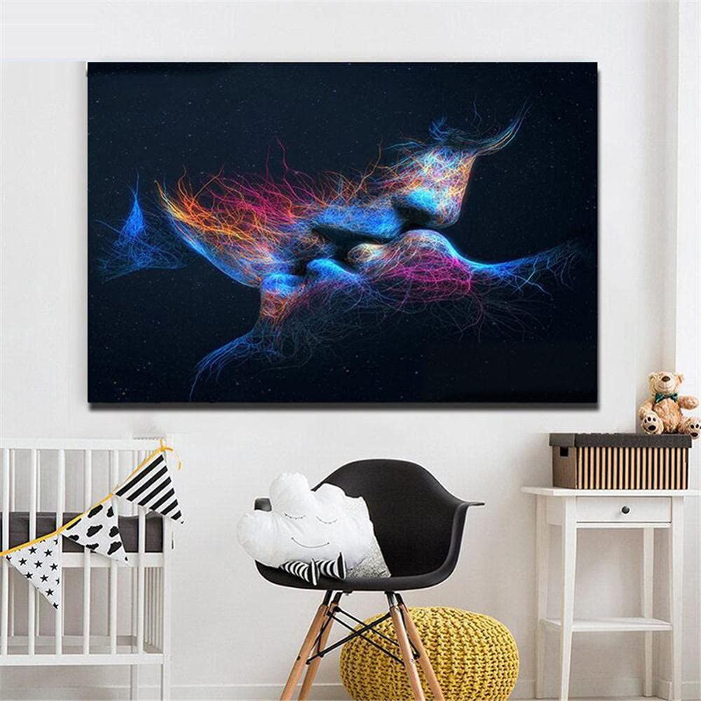 Diamond Painting Large Size Baiser Bleu Broderie Strass Square Drill