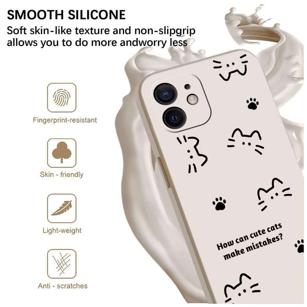 PAIX Creativo Cartone Animato Custodia Morbida in Silicone Compatibile con Samsung Galaxy A35 Cover, [Pattern Gatto] Anti Fall Protettivo Case,Nero