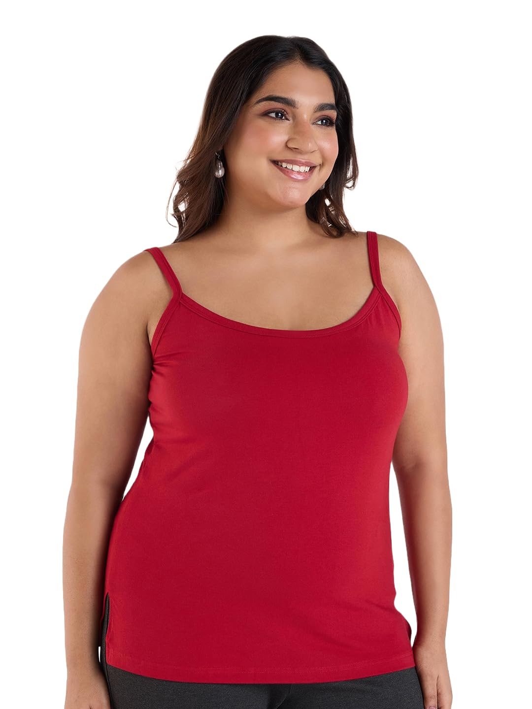 big hello – the plus life Plus Size Women's Regular Fit Plus Size Camisole - Red-picture-11