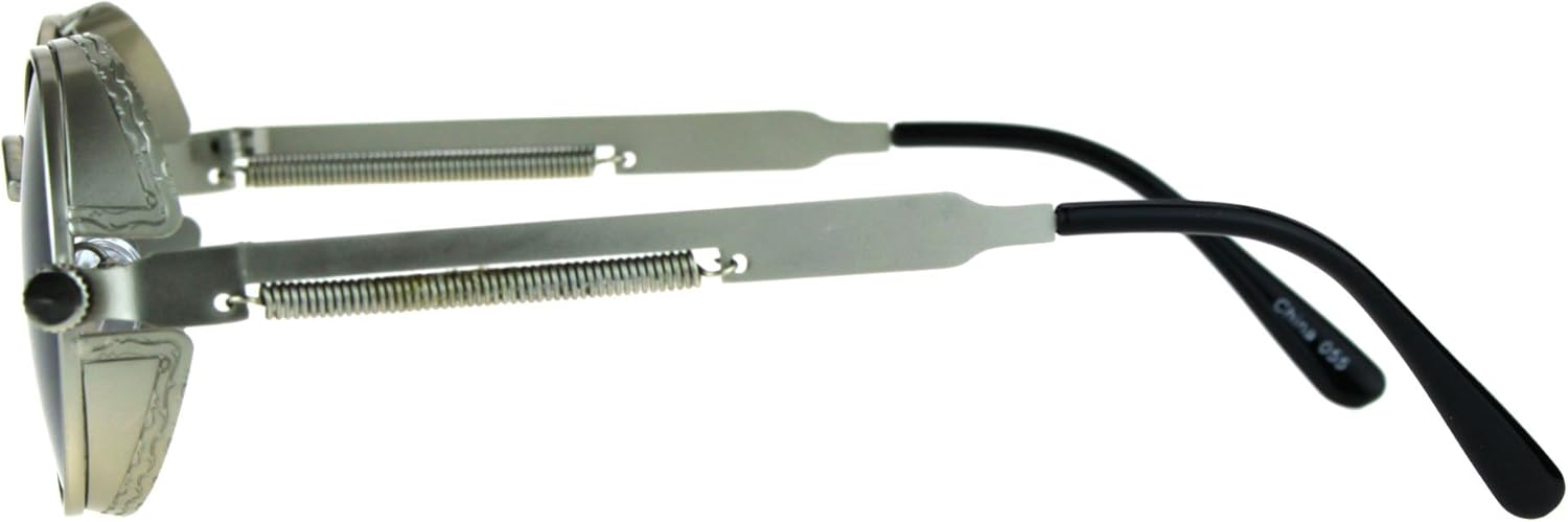 SA106 Victorian Vampire Steampunk Round Circle Lens Vintage Style Metal Sunglasses - Image 3