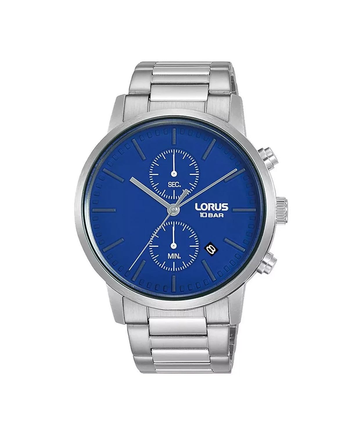 Lorus Reloj cronógrafo azul de acero inoxidable de 42 mm para hombre RW413AX9