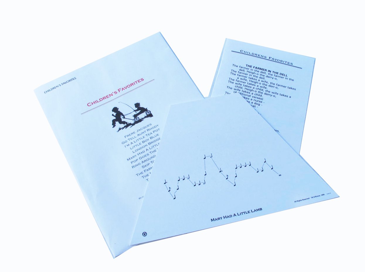 Children's Favorites Music Pack for TK O'Briens Lap Harp