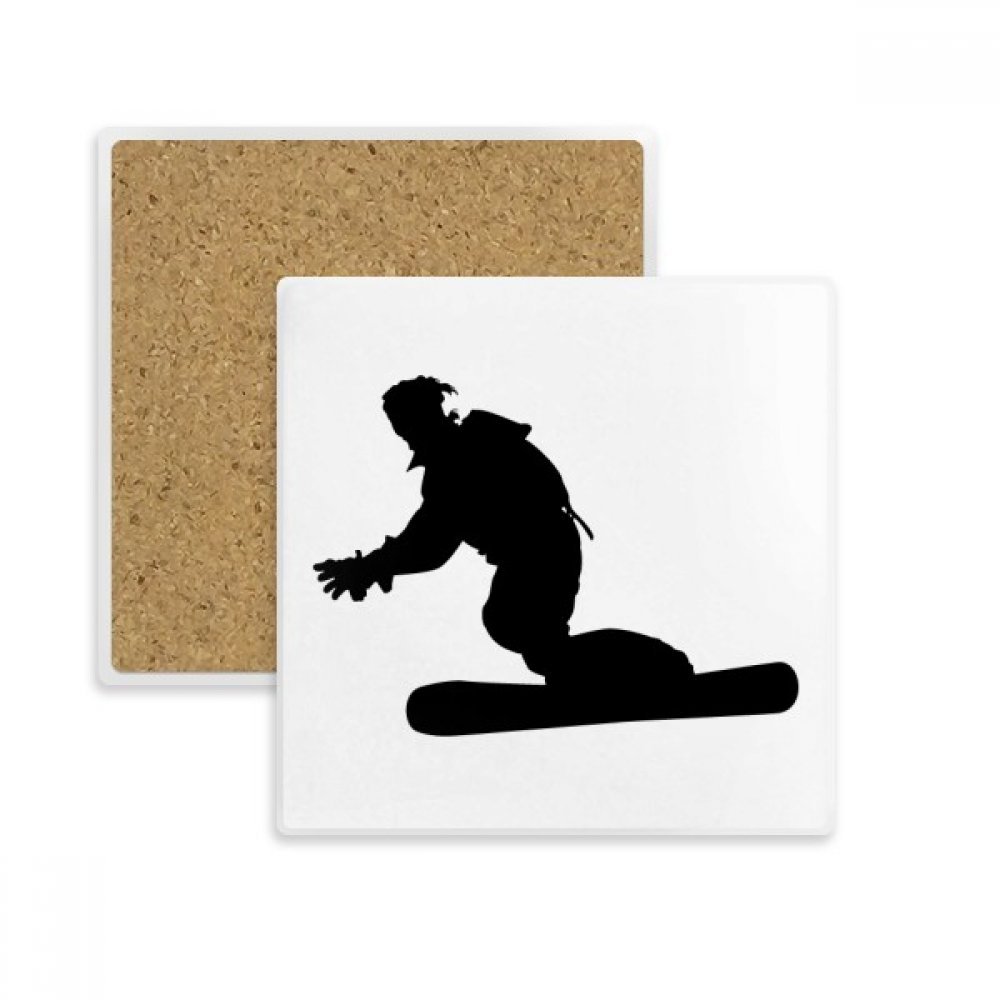 Coaster de ski en pierre absorbante pour verres et tasses multicolore