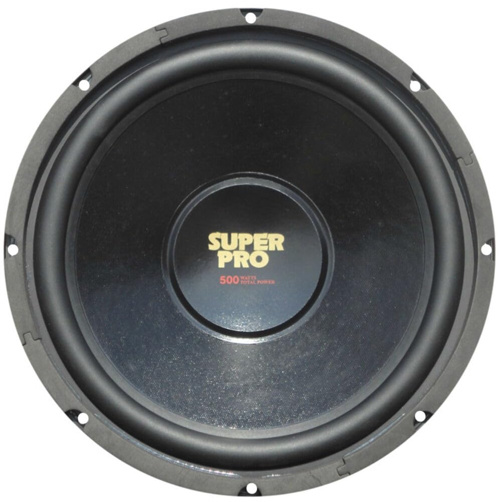 1 Pyramid PW1048USX woofer 25 cm 250 mm 10" de diámetro, 250 Watts rms y 500 Watts MAX, impedancia 8 Ohm, Home DJ Disco Party, suspensión de Goma, 1 Pieza