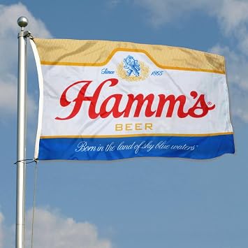 Hamms Flag 3x5ft Vivid Color Double Stitched with 2 Brass Grommets