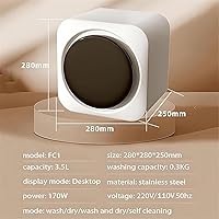 Vista 3 de Portable Clothes Washing Machines,Underwear Washing Machine, Fully Automatic Front Drum Washing Machine Washing Capacity 0.3kg for Dormitory Travel