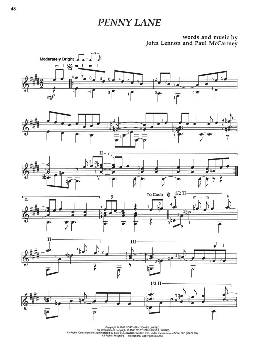 Beatles for classical guitar guitare: Guitar Solo
