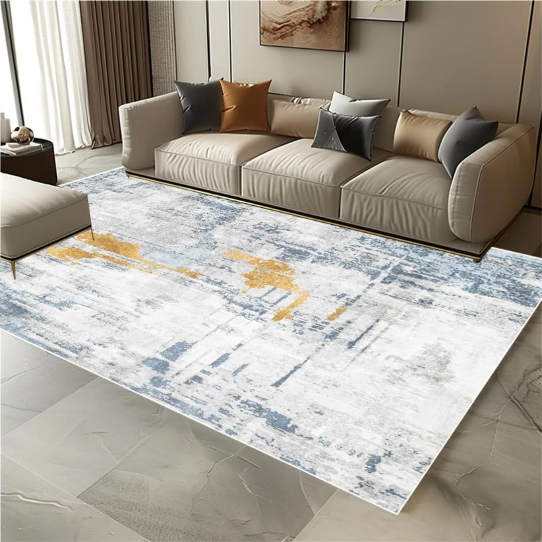 Tapis Salon Abstrait Doux Grande Taille pour Illuminer les Sols