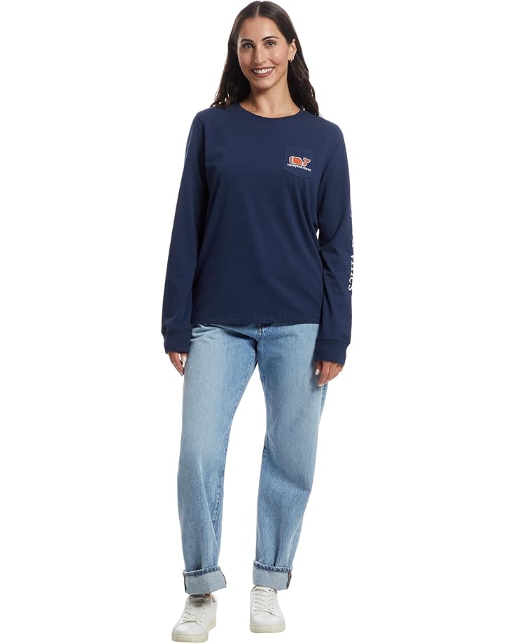 Vineyard Vines Tailgating Icons Whale Fill Long-sleeve Pocket Tee - #5 of 5