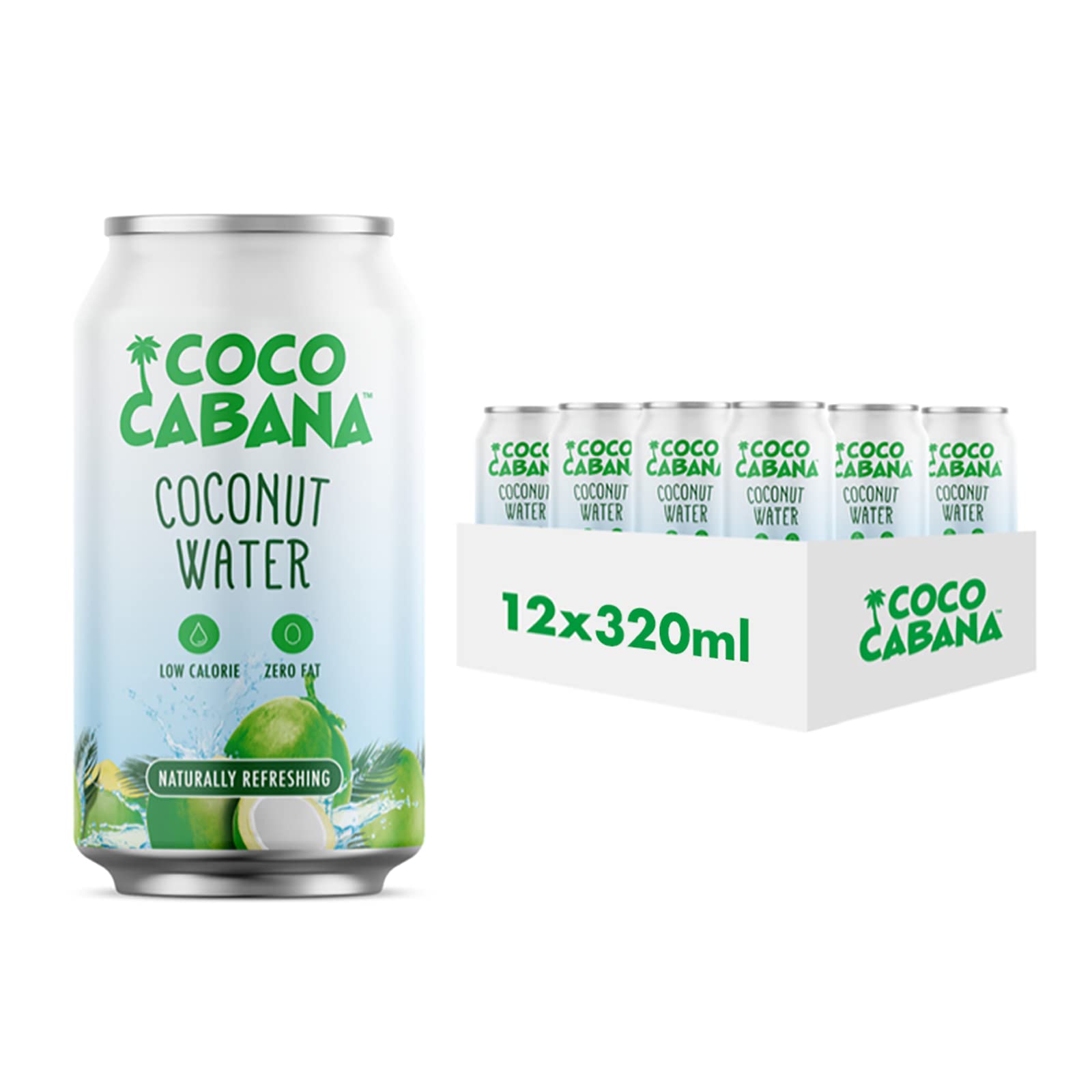 Coco Cabana Coconut Water Naturally Refreshing 12x320ml Cans