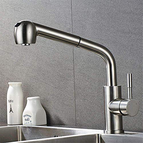 Robinet de cuisine avec interrupteur à double sortie et pomme de douche intégrée