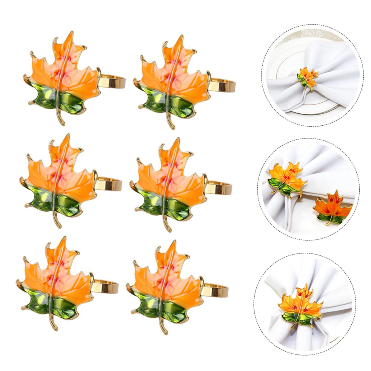 TOPBATHY 12stücke Festival Serviettenringe Dekorative Tischaccessoires Für Thanksgiving Und Feiern Hochwertige Serviettenhalter Mit Blattdesign Für Festliche Anlässe