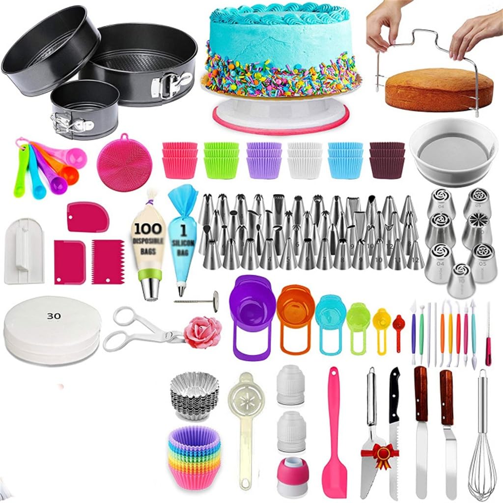 Juego de 360 ​​Piezas de Herramientas for Hornear Pasteles, Molde Antiadherente for Pasteles, Juego for Hornear, Boquilla Decorativa