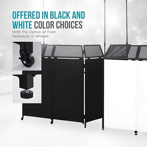 Miniatura 4 de Mesa de DJ parcial DJ Mesa de fachada con Scrims en blanco y negro,