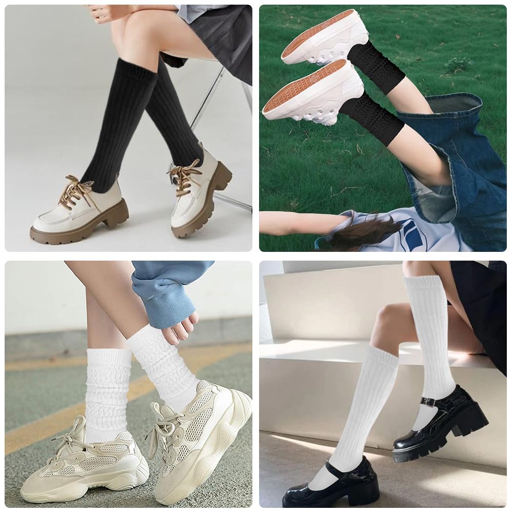 Calcetines altos hasta la rodilla para mujer y hombre, paquete de calcetines largos de neón
