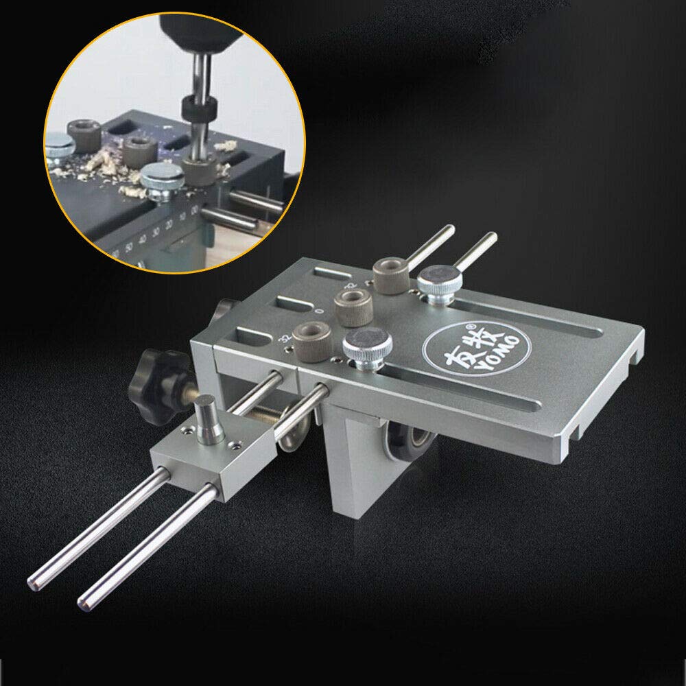 Posicionador de taladros de Madera Profesional Kit Guía de Broca Guía de Taladro Guía para Tacos Soporte para Tacos de Madera Herramientas Carpinteria, 6/8/10 mm Ajustable Guia Para Agujeros Ocultos