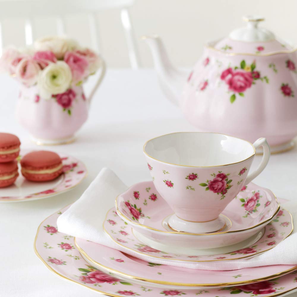 Royal Albert Old Country Roses - Piatto Ovale Aperto In Porcellana Bone China, 23 Cm, Colore: Bianco