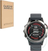 Garmin Fenix 5 Screen Protector (Not fit for Fenix 5 Plus) Tempered Glass Film, 9H Hardness, Anti-Scratch, High Definition, Bubble Free (2 Pieces)