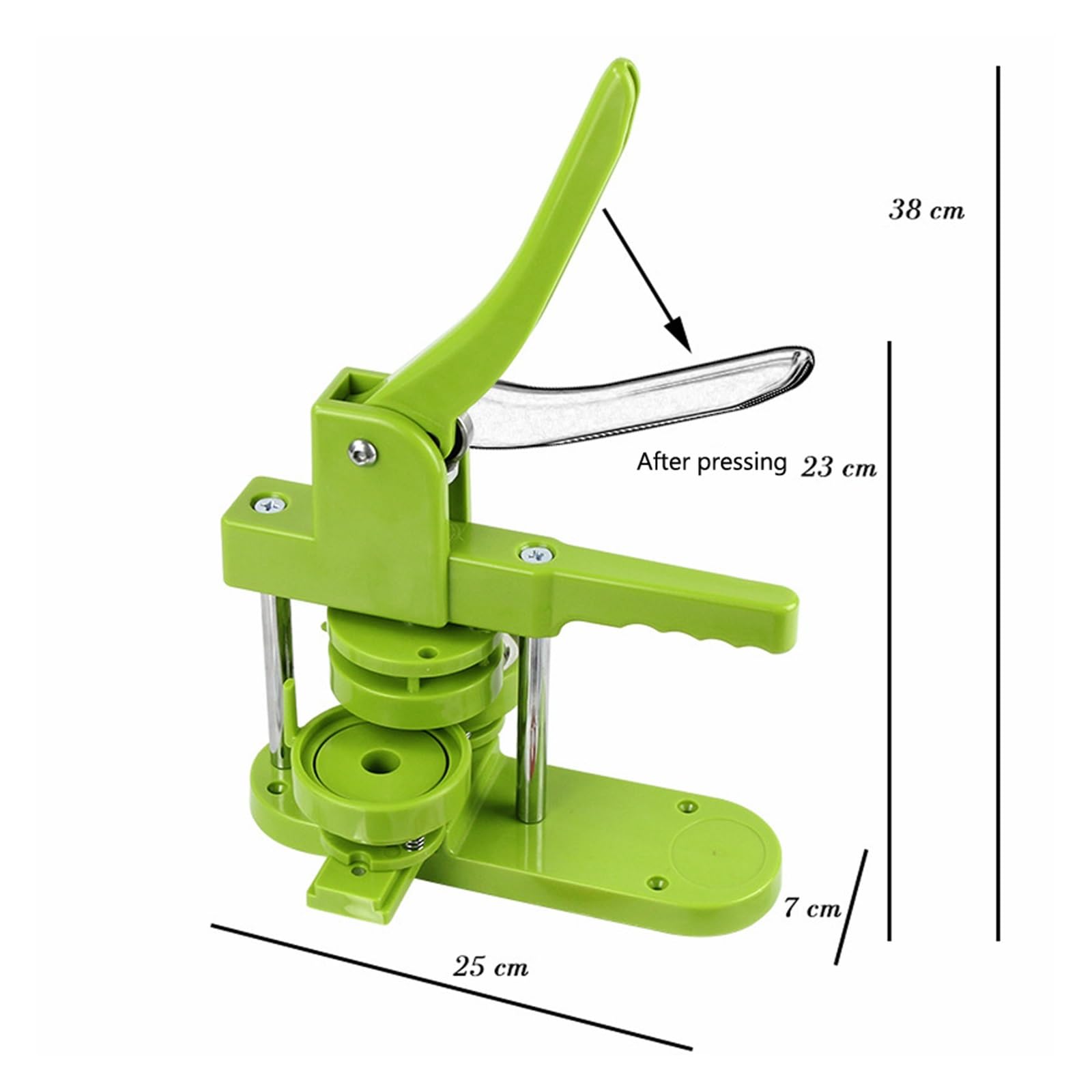 Zestaw do robienia odznak, Maszyna do tworzenia guzików odznakowych 25mm-58mm DIY Pin Button Maker odznaka dziurkacz prasa maszyna produkcji, z guzikiem forma odznak(25MM)