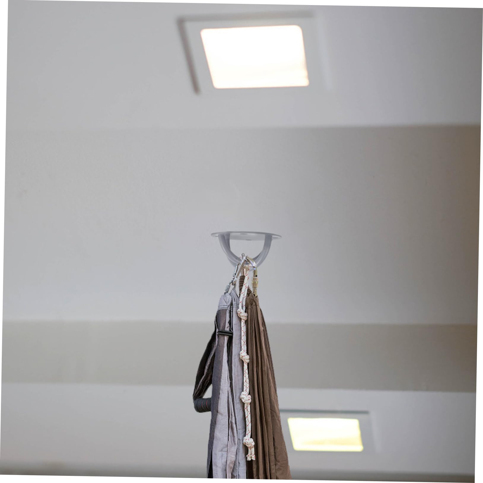UKCOCO 2juegos Placa Fija para Hamaca De Yoga Hebillas Fijas De Hierro De Soporte para Columpios Gancho para Saco Bandeja para Hamaca Aro Colgante para Yoga Aéreo