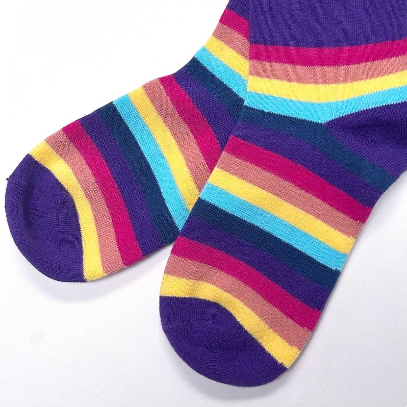 Image of VIKITA Girls Ankle Socks 3 pairs set in Summer winter Rainbow Stripe Christmas socks for little kids 4T, SF5009