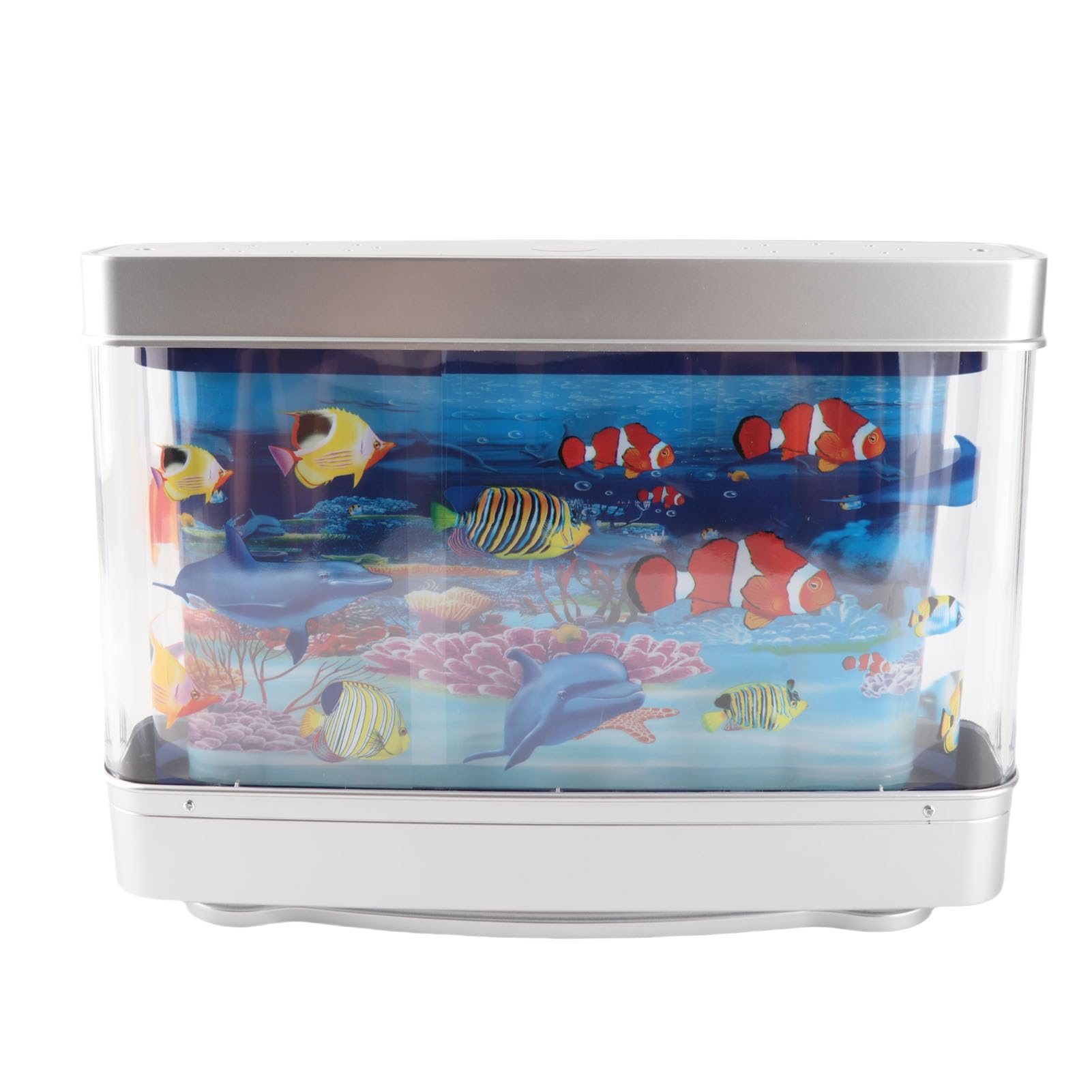 Aquarium Artificiel, Lumière LED Réaliste Avec Poissons En Mouvement, Décoration Dynamique Pour Chambre D'Enfant Et Chat, Lampe Sensorielle Apaisante