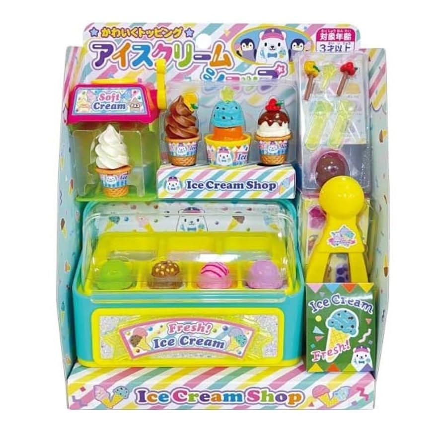 ギザカラス 女の子 アイスクリーム ストラップ 吸汗速乾】アイスクリームケーキモチーフリボンシアースリーブT