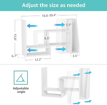 Desktop File Organizer Desk Organizer Shelf - White Office Organization Shelves for Top of Desk Organizers and Accessories Corner Bookshelf Table Top Shelving Small Hutch Decorations for Women Office