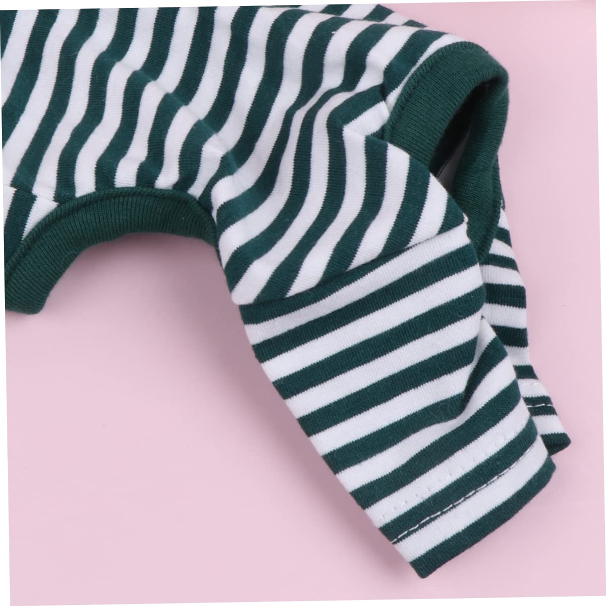 SUPVOX 3pezzi Tutina Jumpsuit Cotone Per Cani Di Piccola Taglia Costume Stile Stripes Verde Xs Per Inverno Comoda e Facile Da Indossare Perfetta Per Passeggiate e Foto Speciali