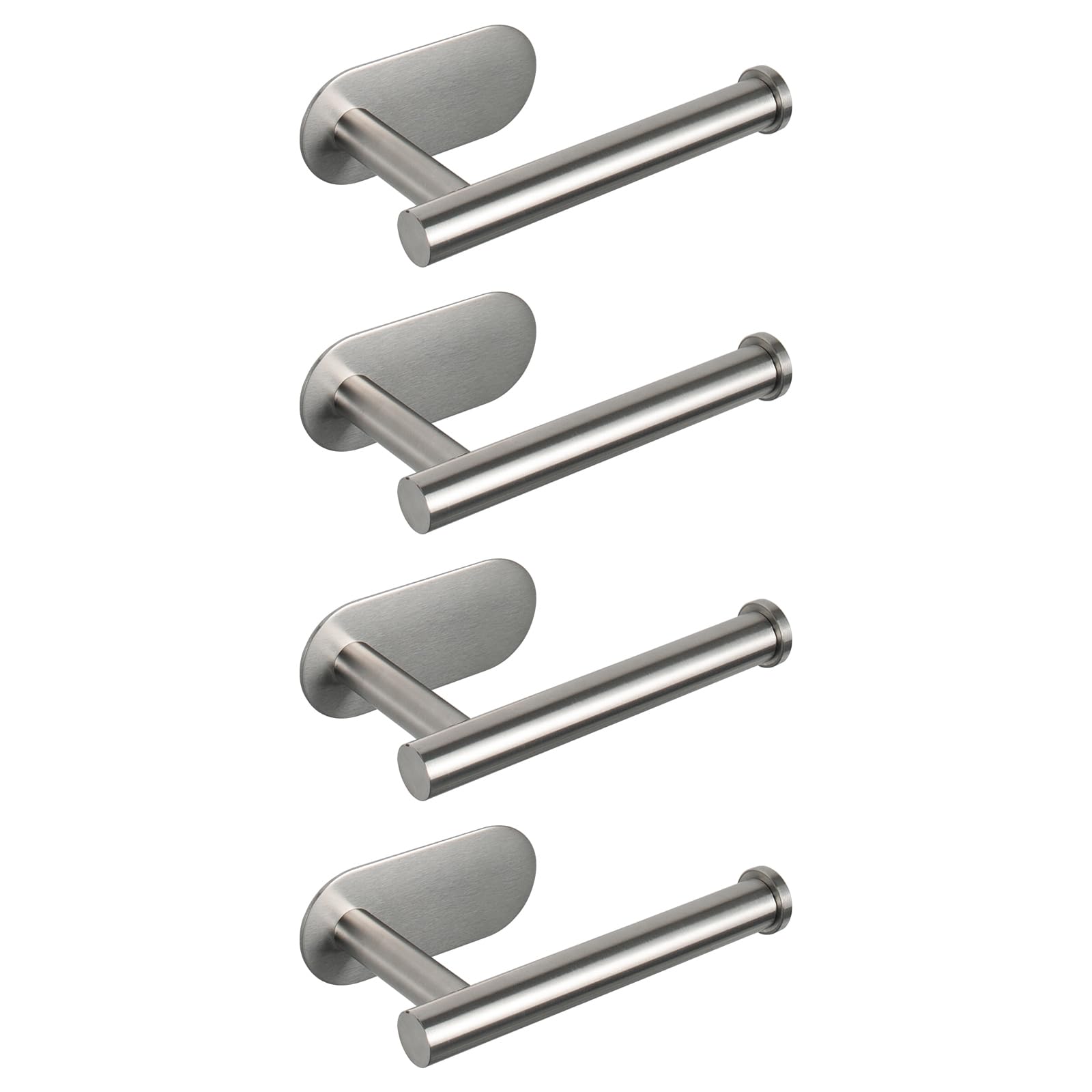 NearMoon Toilet Paper Holder Self Adhesive, Premium Thicken SUS304 Stainless Steel Rustproof Adhesive Toilet Roll Holder no Drilling for Bathroom, Kitchen, Washroom (1 Pack, Brushed Nickel) — Amazon image 19