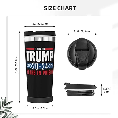 Miniatura 4 de Traitor Trump Is Going To Jail - Taza de café de acero inoxidable de doble pared térmica para bebidas frías y calientes