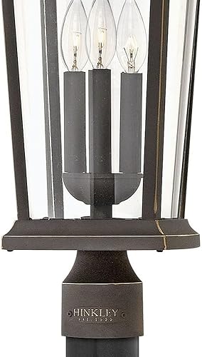 Miniatura 4 de Farol grande de 3 luces para exteriores de bajo voltaje o poste de montaje en muelle en estilo tradicional de 10 pulgadas de ancho por 22.75