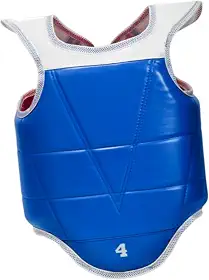 oshhni Protetor de peito para karatê, almofada de proteção PU EVA Taekwondo Boxe Corpo Protetor Colete reversível para socos pesados Treino abdominal