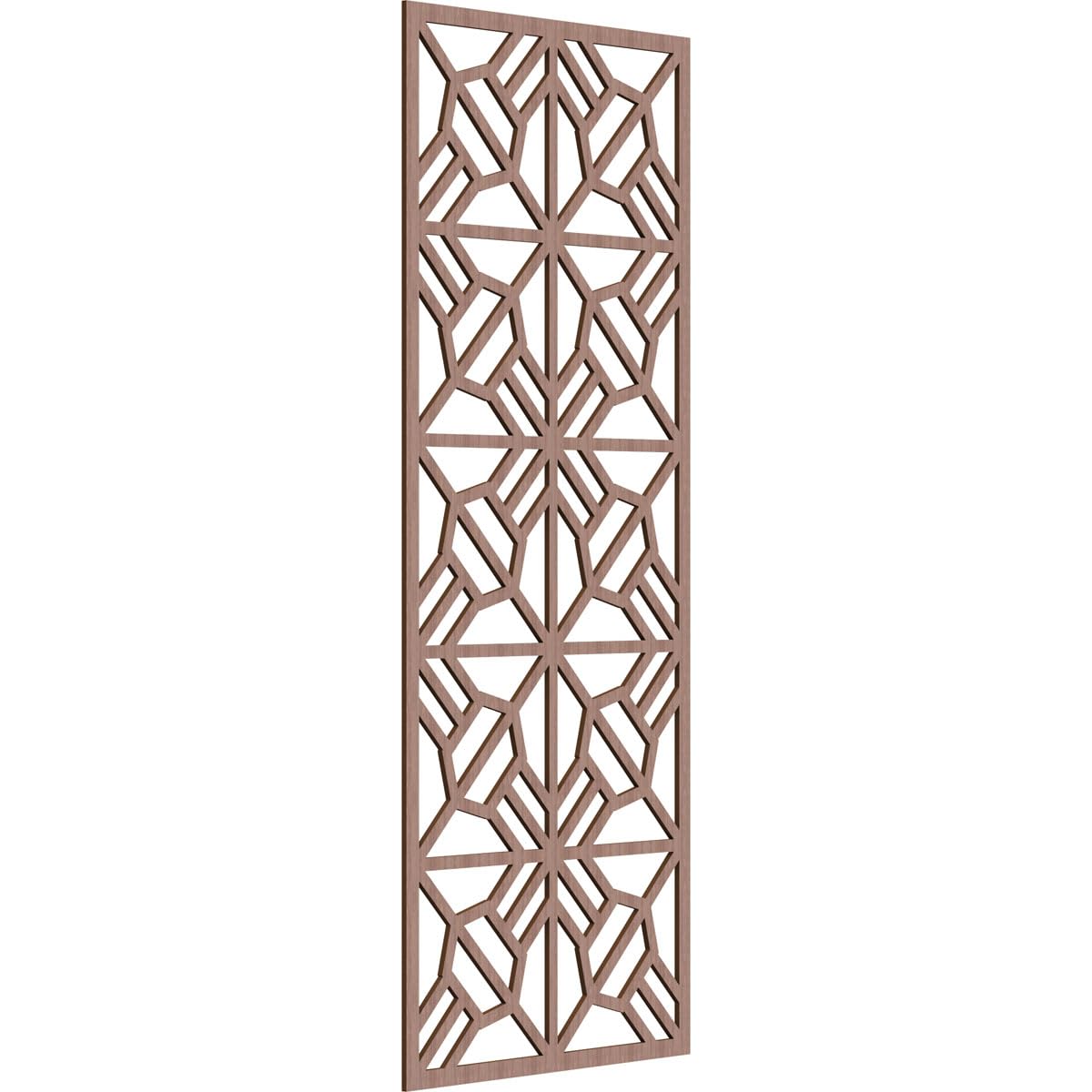 31 3/8"W x 79 3/8"H x 3/8"T Auburn Decorative Fretwork Wood Wall Panels, Walnut