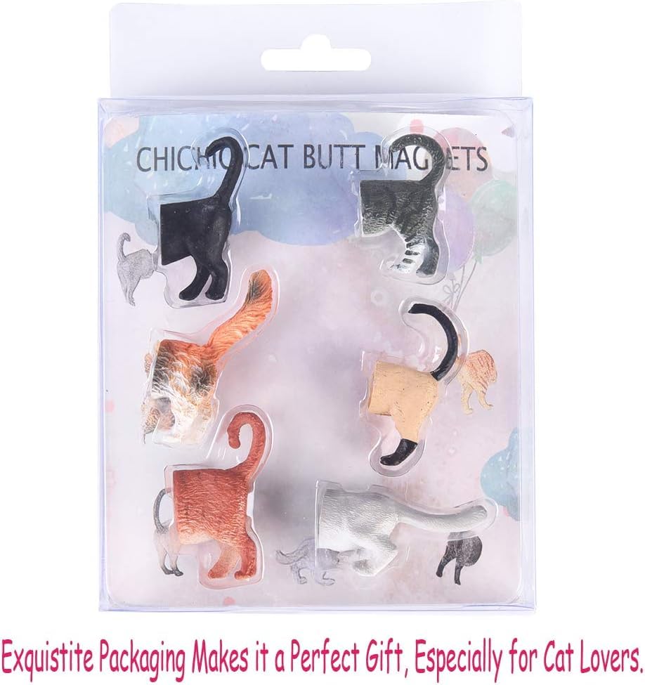 Imanes de refrigerador de gato CHICHIC para pizarra blanca y notas de mapa 3