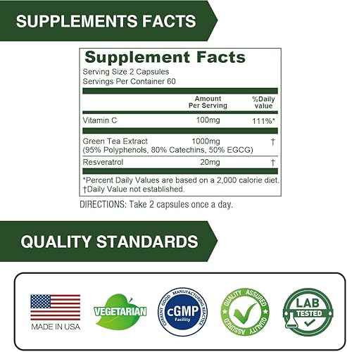 Miniatura 6 de Lovita Extracto de té verde 1000 mg (120 unidades)