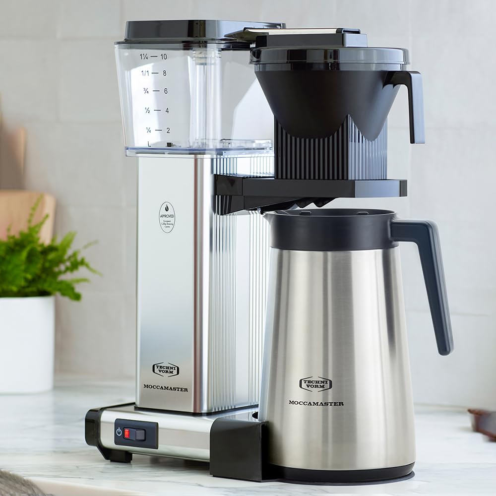 Moccamaster KBGT, Filterkaffeemaschine, Thermoskanne, Polished Silver, 1.25L