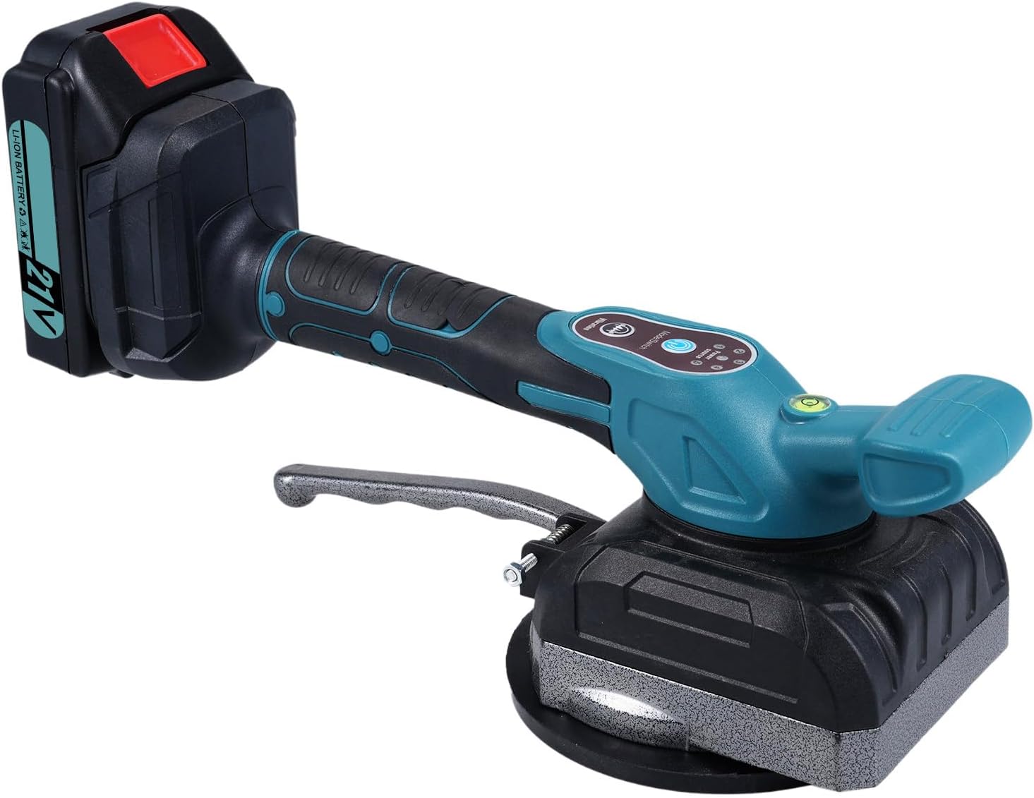 Tile Vibration Levelling Machine 21V Max Battery Tiling Tool with 5 Adjustable Speed High Loading Capacity Wall Floor Tiles Laying Vibrating Tool Enlarged Suction Cup with Bubble Leveler Home