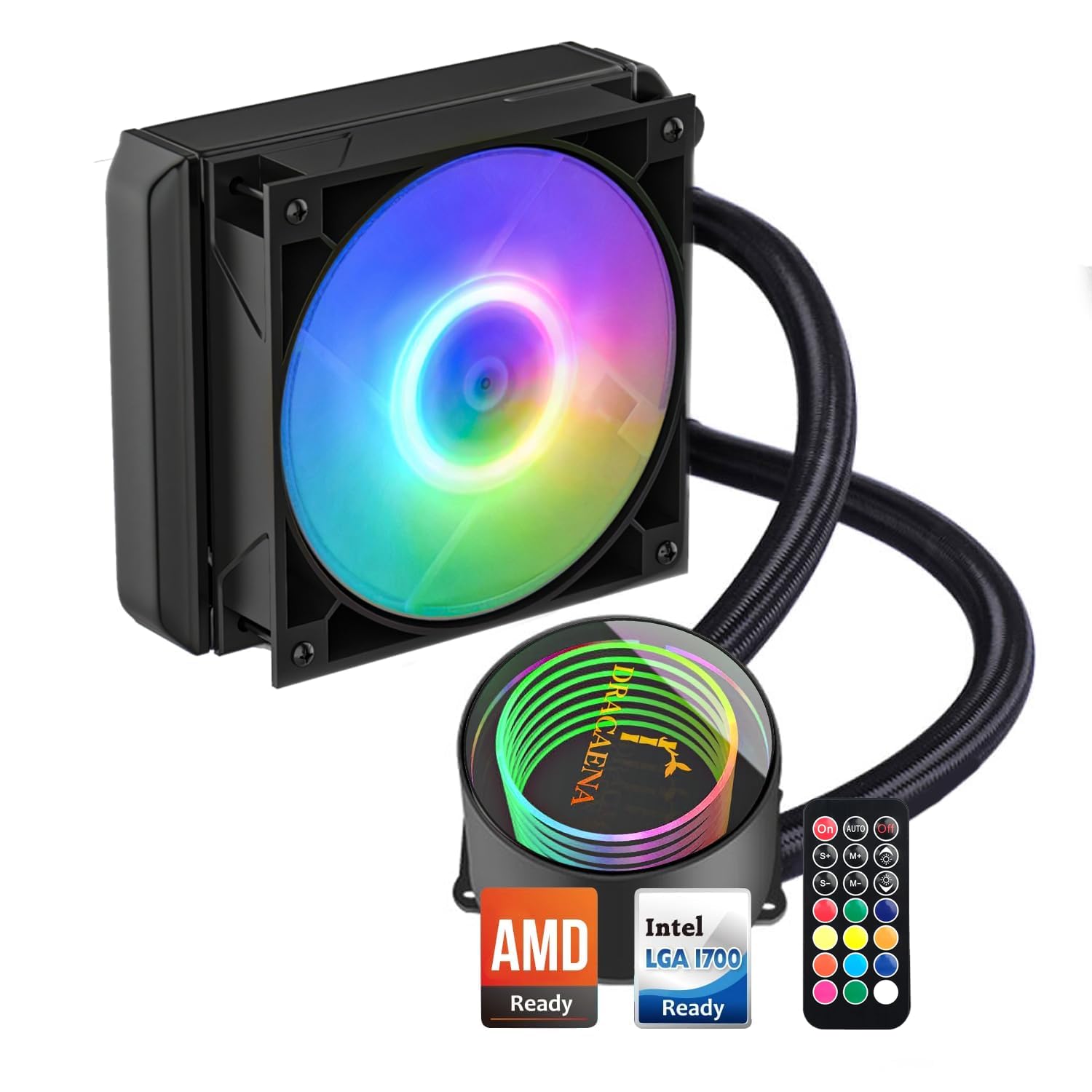 Amazon.com: Dracaena.io 120mm AIO CPU Cooler – Quiet PWM ARGB Fan