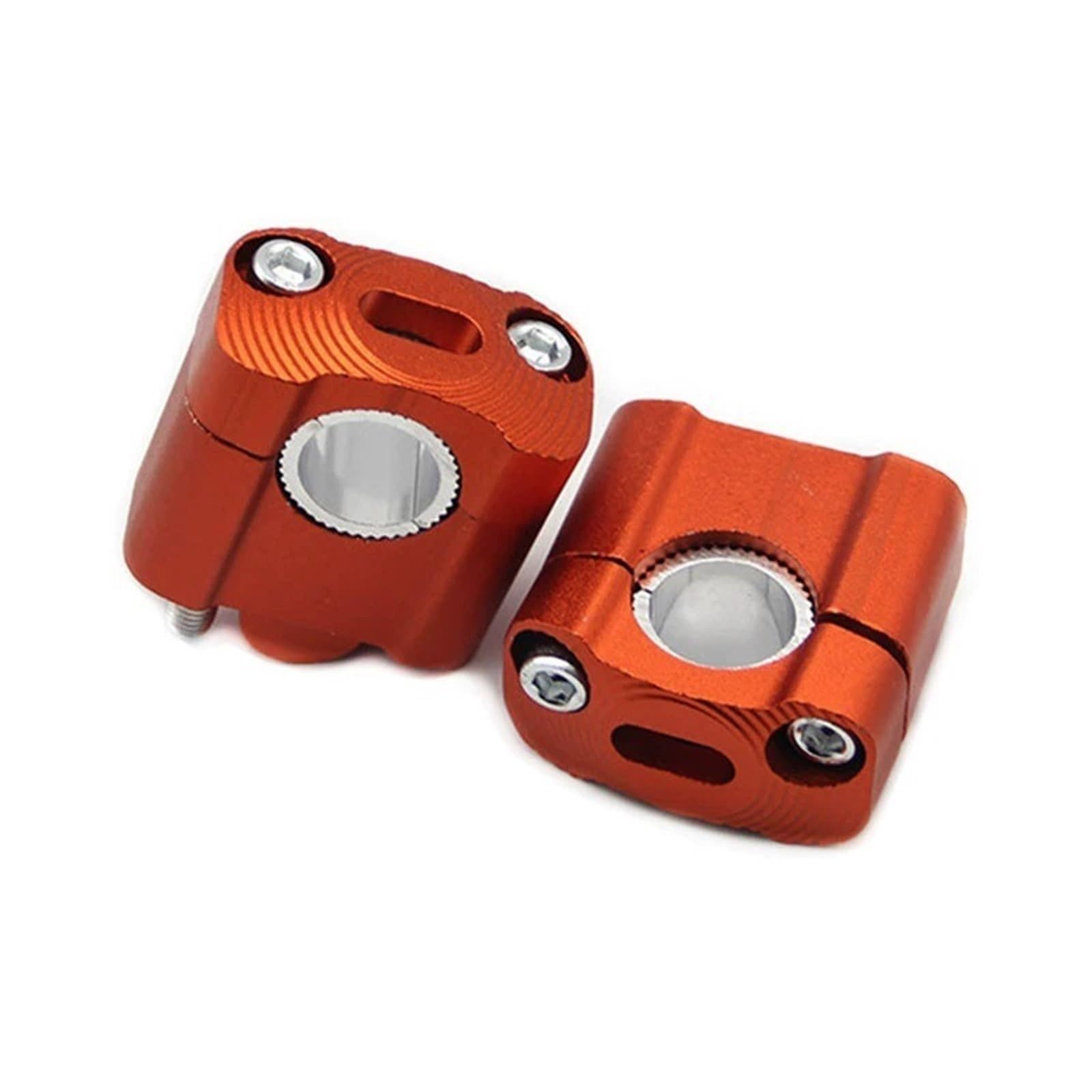NADCFN Motorcycle Modification Accessories 22MM 28MM CNC Handlebar Clamp Fat Bar Risers Mount Adaptor For Dirt Bike Handlebar Riser(Orange)