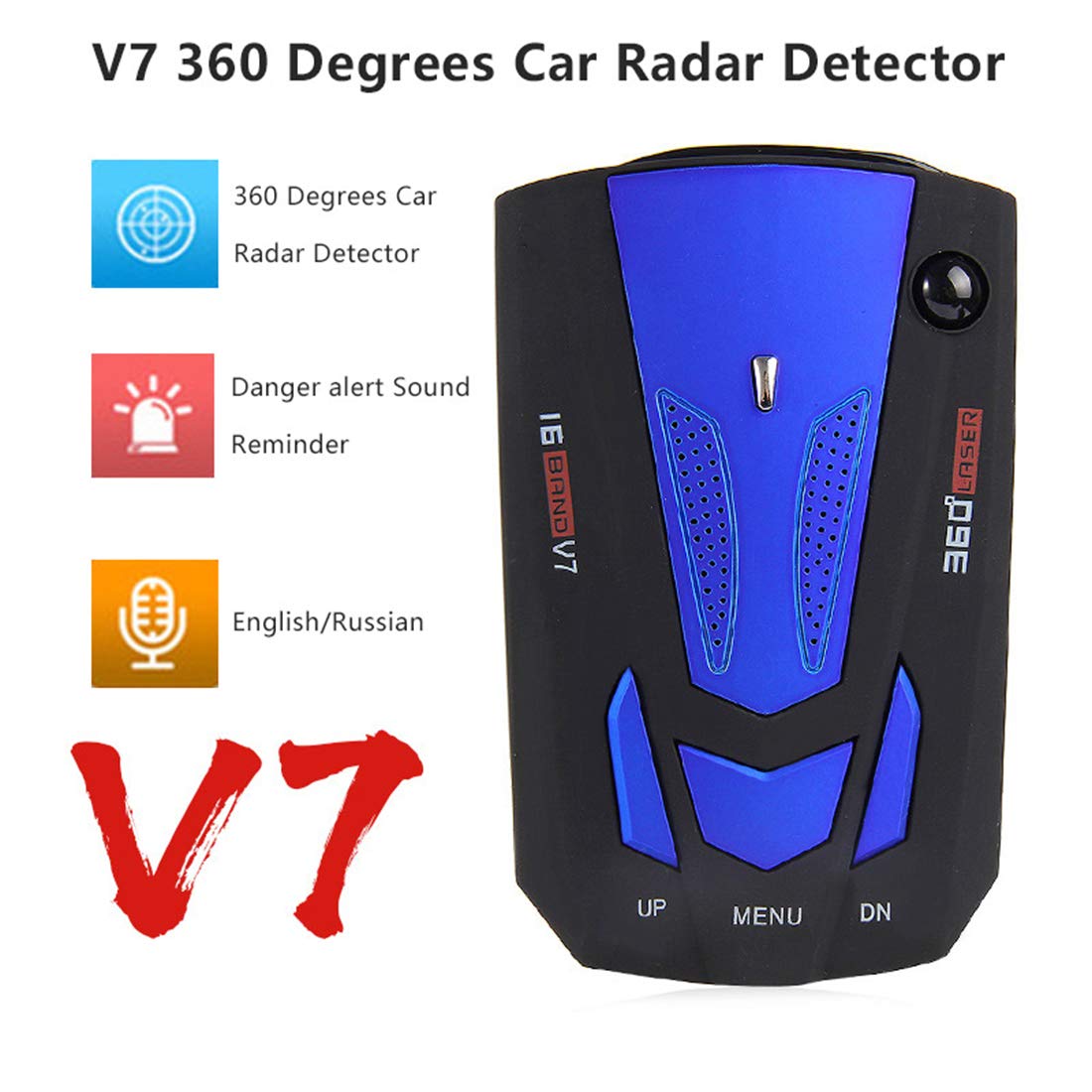 Buy SONGYANG Universal Car Radar M8 Full Band Scanning Radar Voice