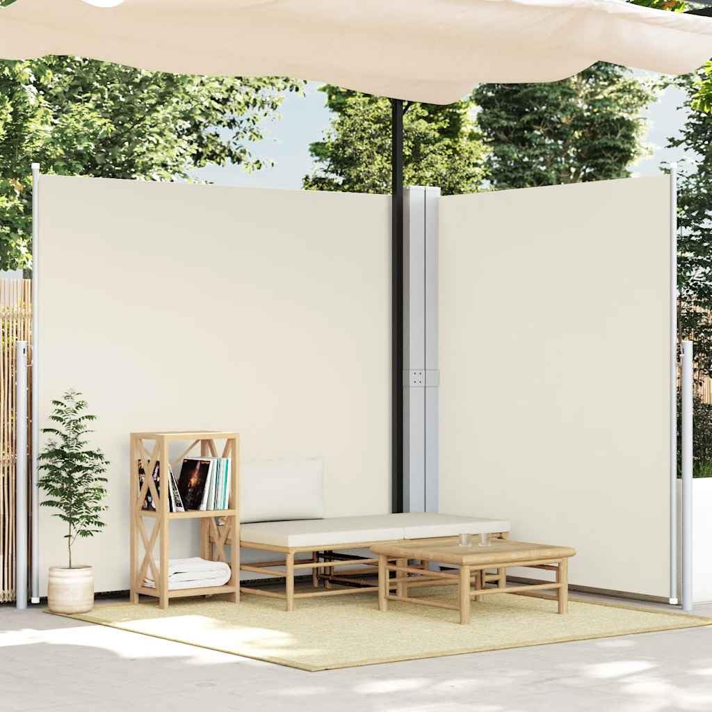 vidaXL Zwijana markiza boczna, kremowa, 200 x 600 cm, markiza na balkon, markiza balkonowa, pionowa markiza, markizy na balkon, markizy balkonowe