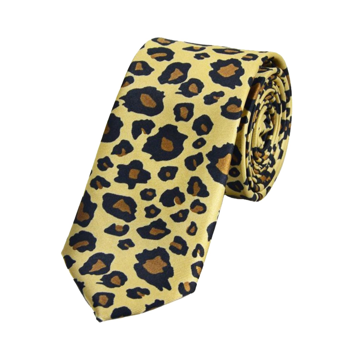 MEISH Anime Nanami Kento Cosplay Tie Leopard Print Necktie Anime Cosplay Prop Accessories Yellow Green Accessories for Halloween Cosplay Party
