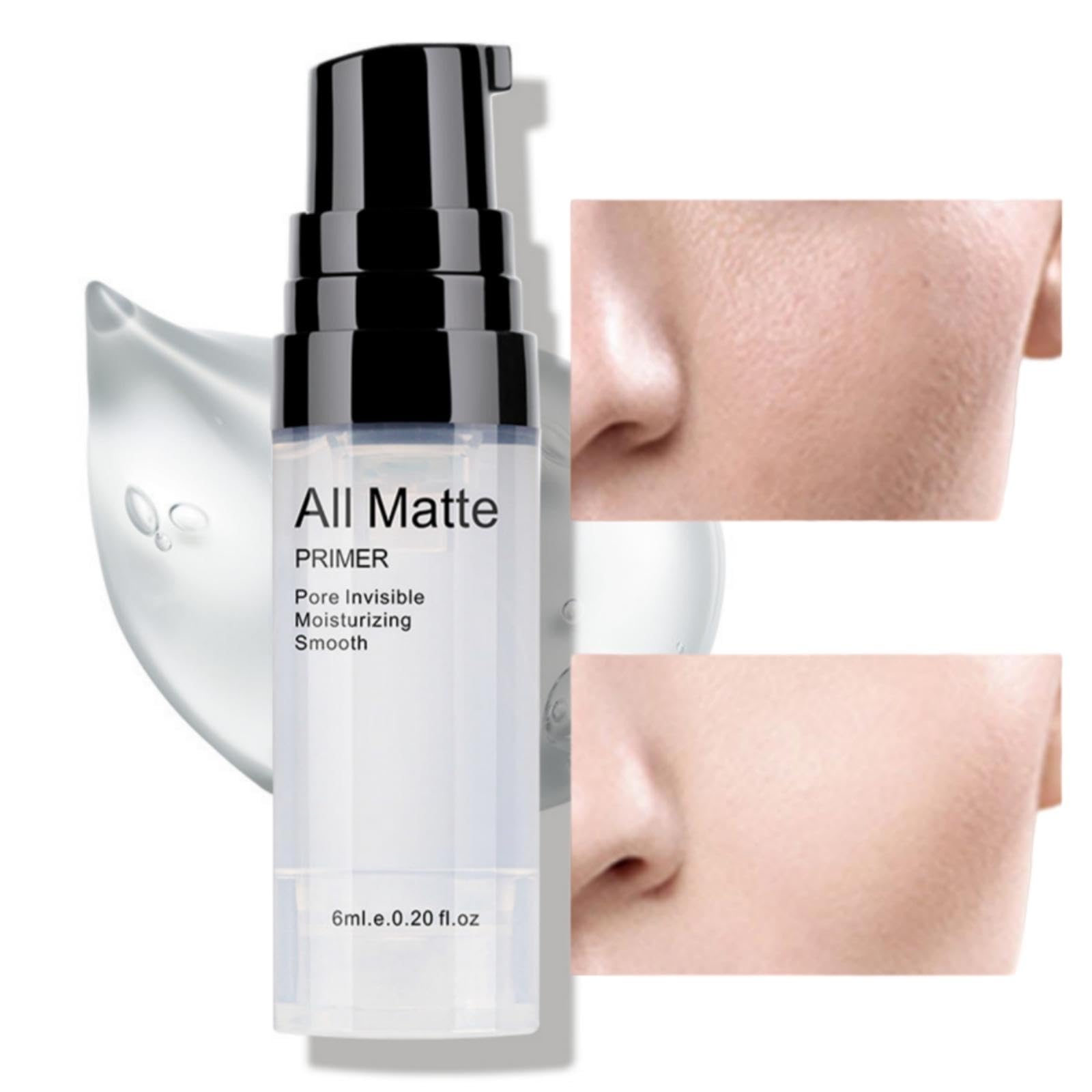 Primer 6ml Makeup Primer Invisible Pore Fine Lines Isolation Moisturizing, Invisible Pore Coverage Fine Line Reduction Long-Lasting Invisible Formula Before Foundation, Concealer, & Powder