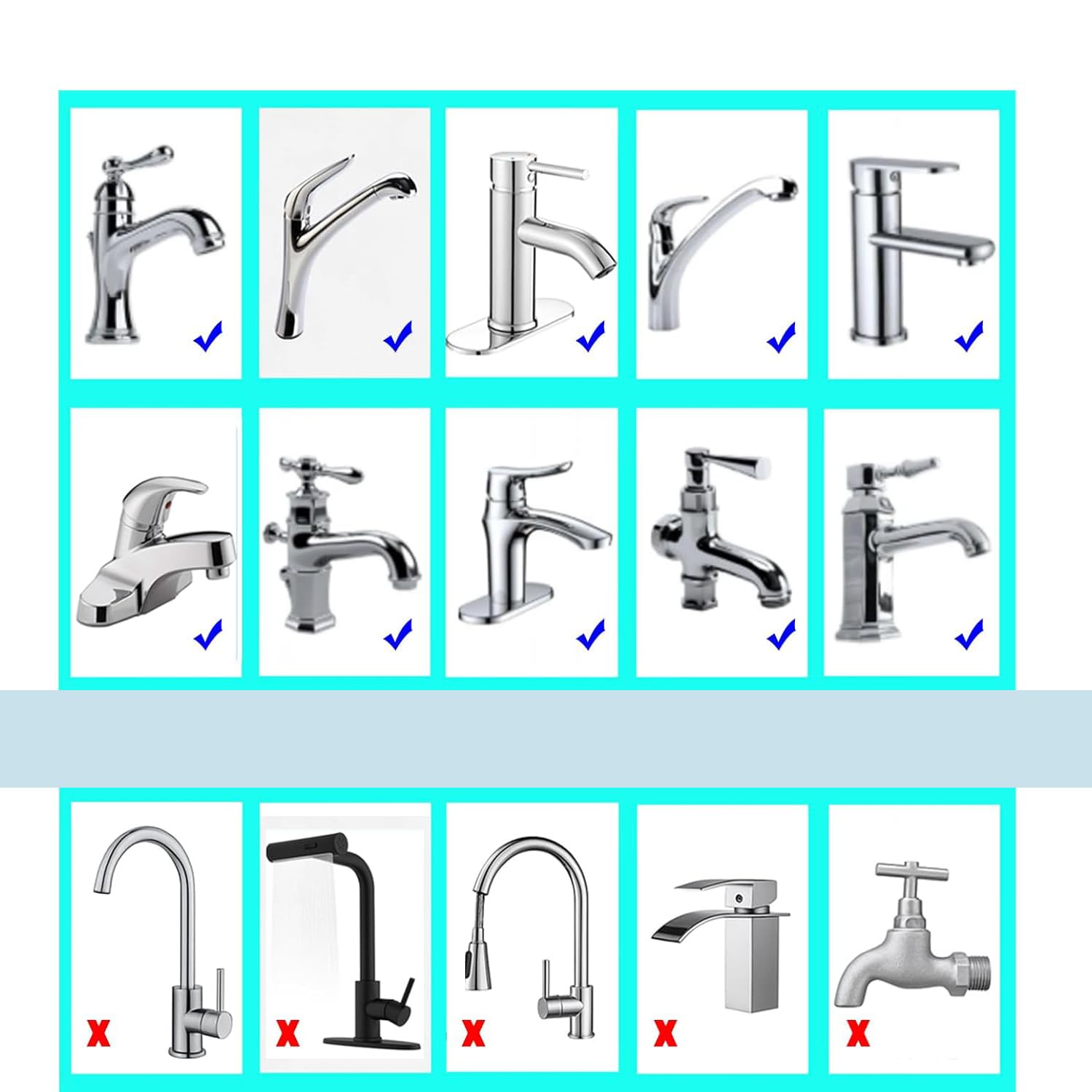 Confezione da 1 kit adattatore per rubinetto, convertitore filettato da M18 a M22 con guarnizione in gomma nera, adattatore per rubinetto dell'acqua per filtro e collegamento del tubo