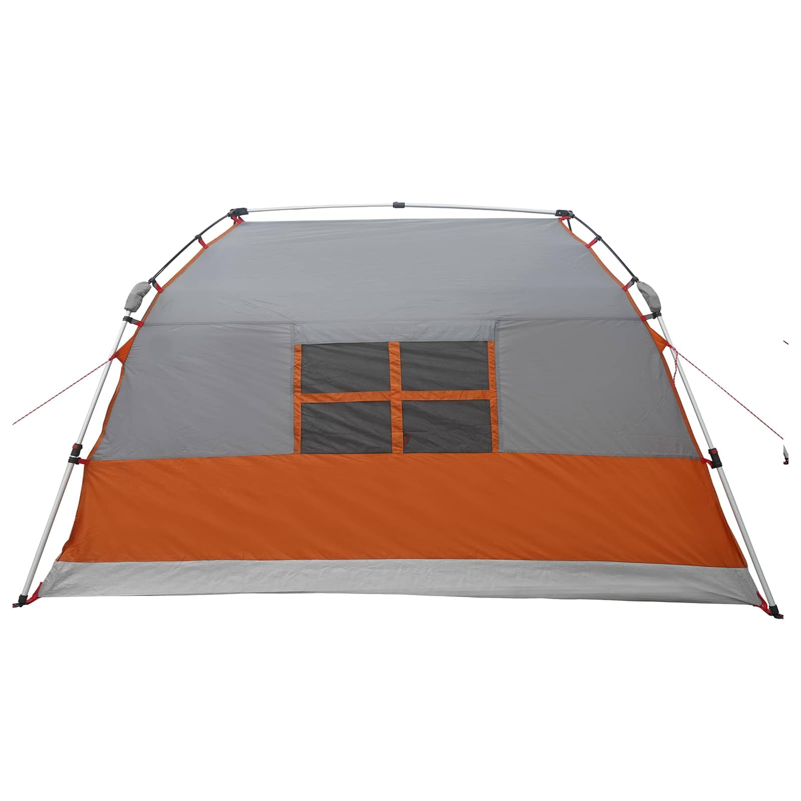 Tenda Istantanea 4 Persone Grigio e Arancione 312x288x187 cm