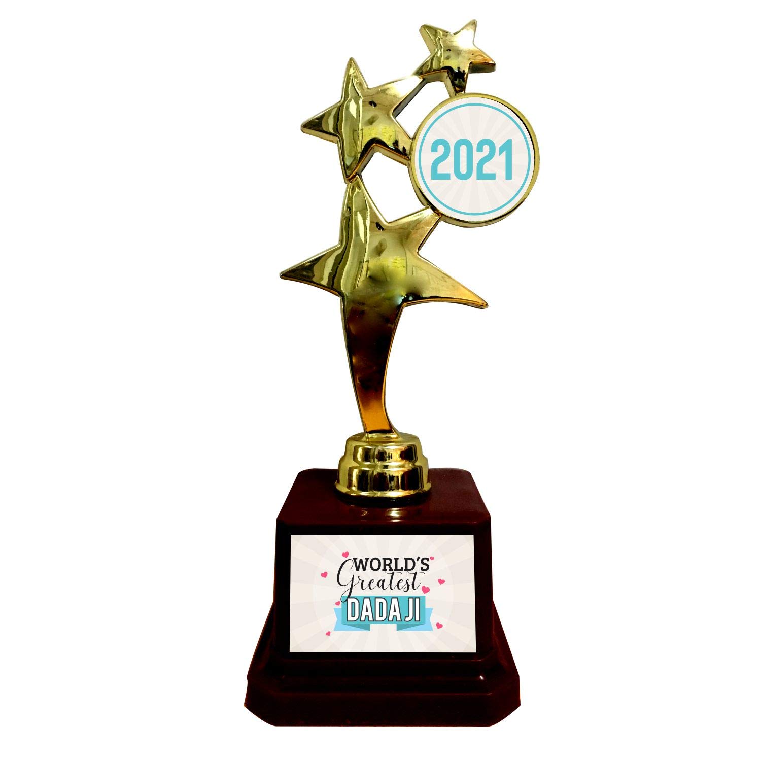Yaya Cafe Birthday Gifts for Grandfather Worlds Greatest Dada Ji Trophy 2021 Golden Star Award for Grandad (B07DGG1WXN) Amazon Price History, Amazon Price Tracker